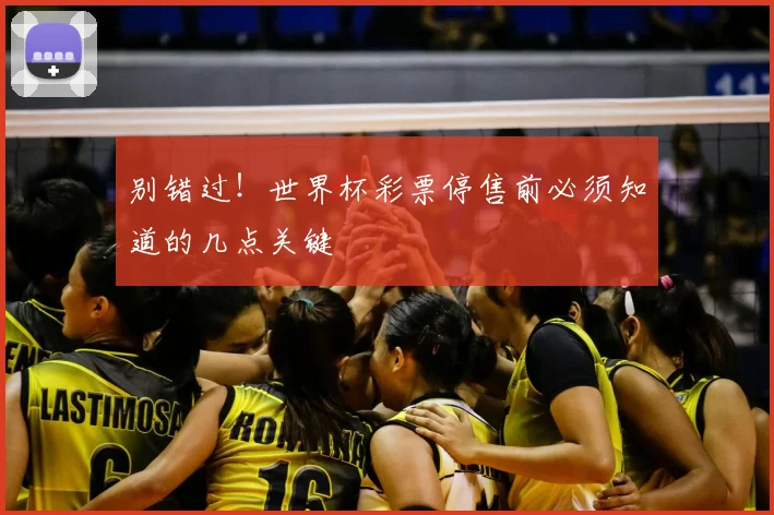别错过!世界杯彩票停售前必须知道的几点关键