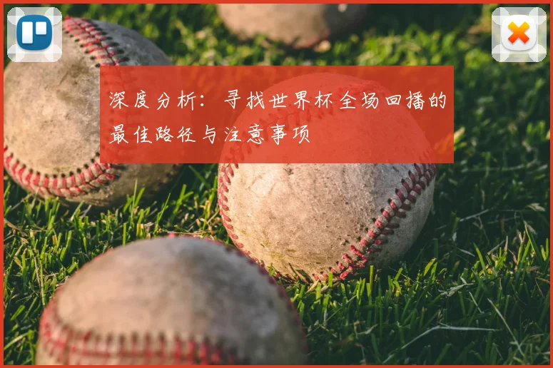 深度分析:寻找世界杯全场回播的最佳路径与注意事项